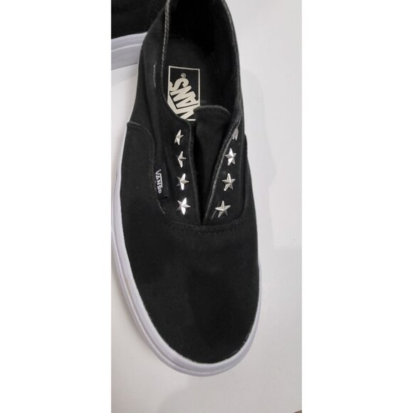 Vans Classic Slip-On Black Sneakers with Studded Stars Size 6 - Picture 5 of 9